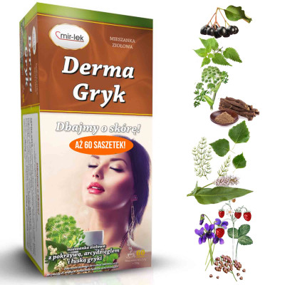 MIR-LEK DERMA GRYK wsparcie ZDROWA SKÓRA fiołek skrzyp brzoza pokrzywa x60