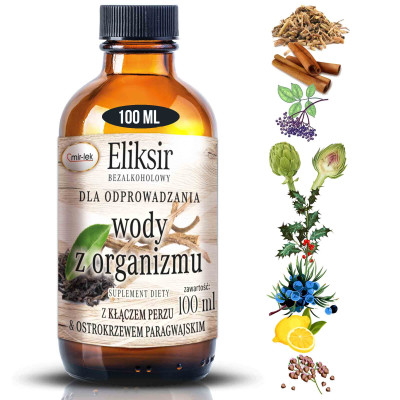 MIR-LEK eliksir DLA ODPROWADZANIE WODY Z ORGANIZMU Perz Ostrokrzew 100ml