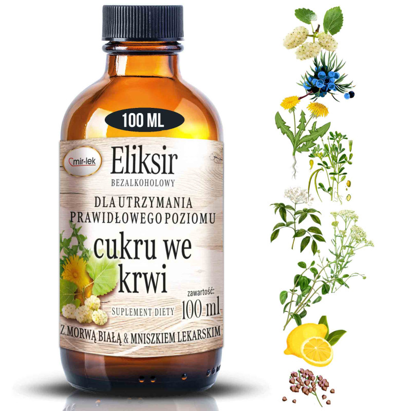 MIR-LEK eliksir DLA UTRZYMANIA PRAWIDŁOWEGO CUKRU Prawidłowy Cukier 100ml