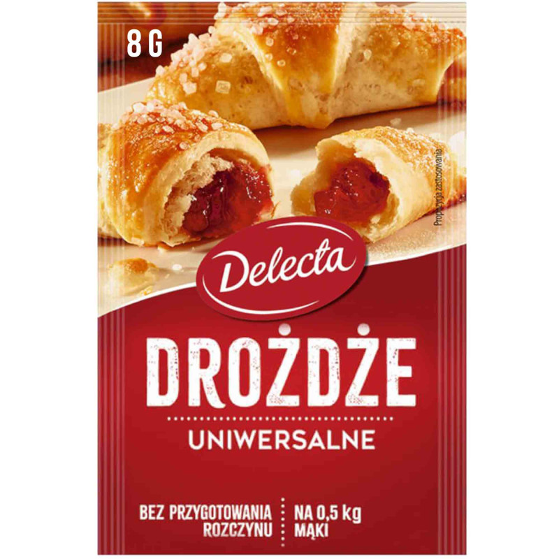 DELECTA DROŻDŻE INSTANT SUSZONE 8g 1szt.