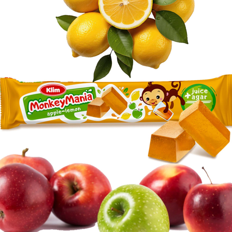 KLIM GALARETKA monkey mania JABŁKO-CYTRYNA 39g