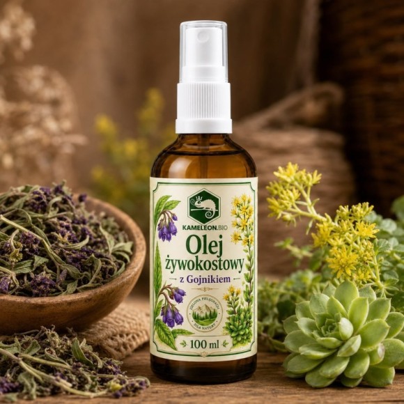KAMELEON Bio OLEJ ŻYWOKOSTOWY Z GOJNIKIEM 100ml ŻYWOKOST na