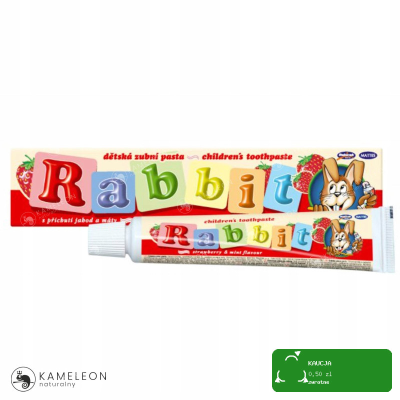 PASTA DO ZĘBÓW DLA DZIECI RABBIT truskawka 1 szt.