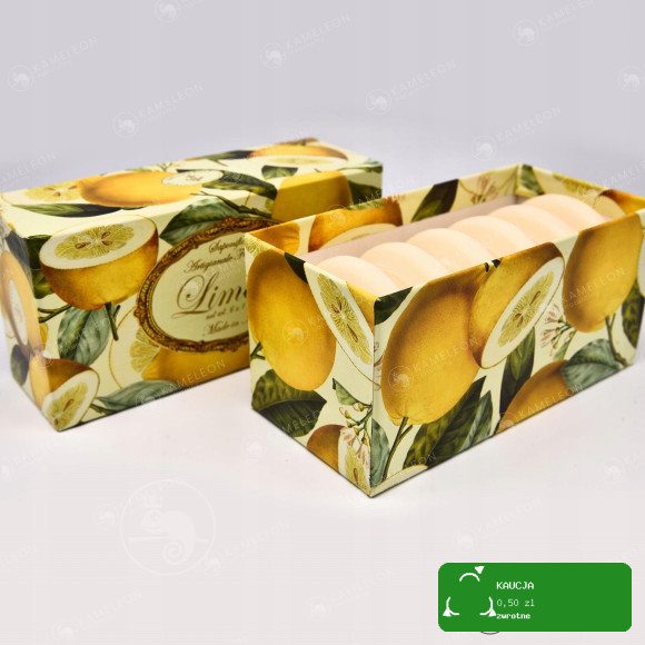 naturalne MYDŁO WŁOSKIE TŁOCZONE CYTRYNA 6x50G