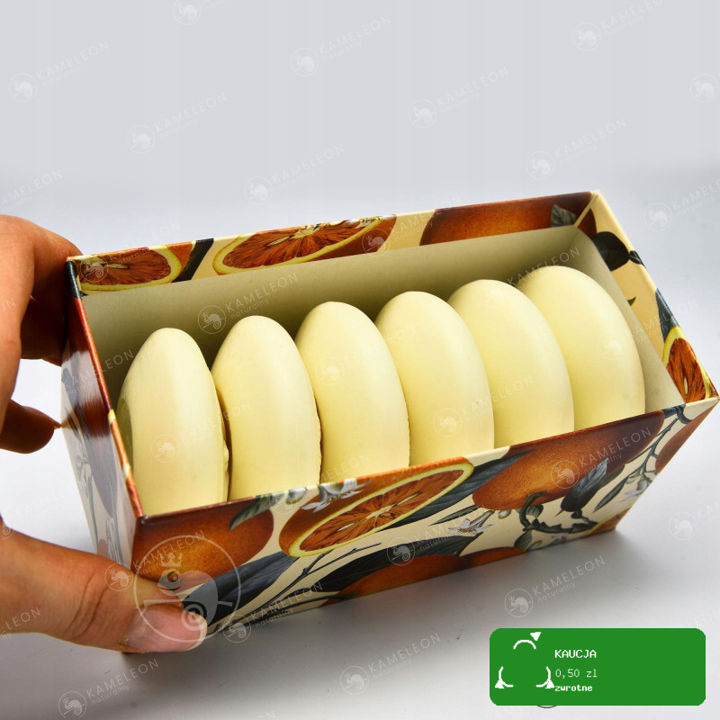 naturalne MYDŁO WŁOSKIE TŁOCZONE POMARAŃCZA 6x50G