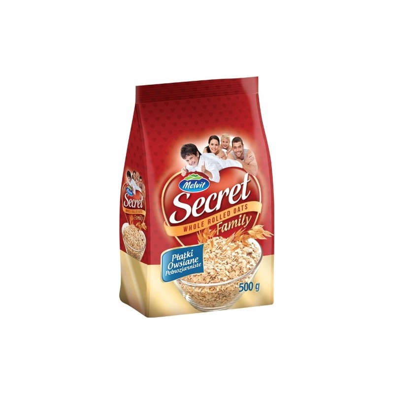 Melvit Secret Family PŁATKI OWSIANE PEŁNOZIARNISTE 500g