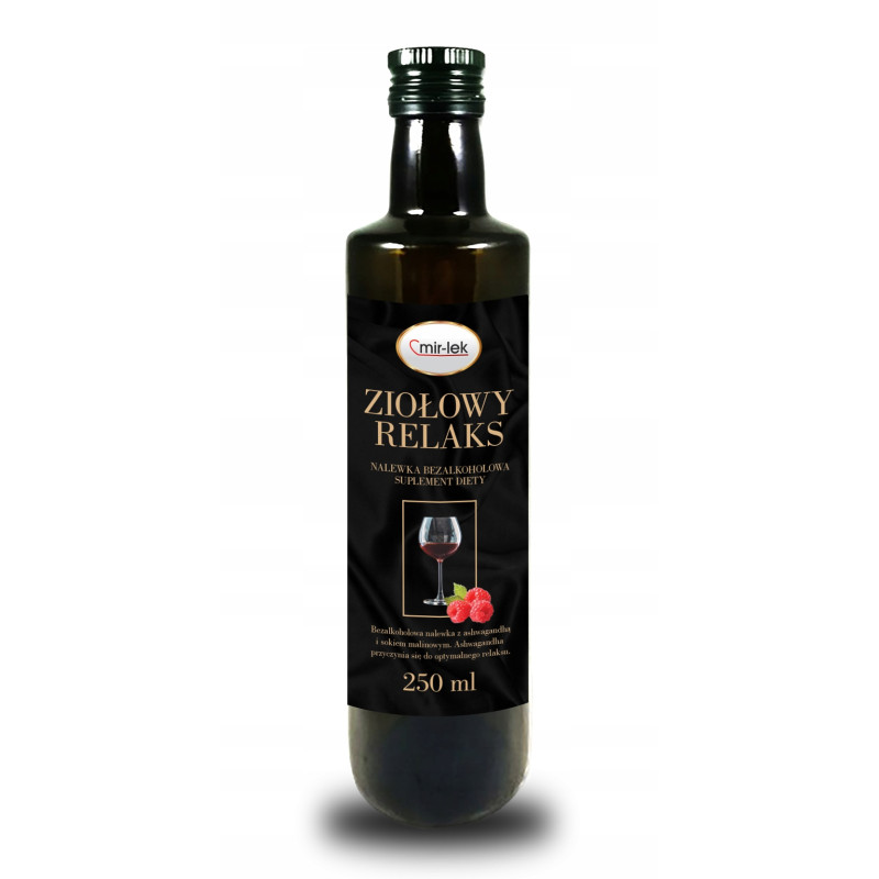 MIR-LEK ZIOŁOWY RELAKS eliksir Ashwagandha z maliną 250ml UMYSŁ