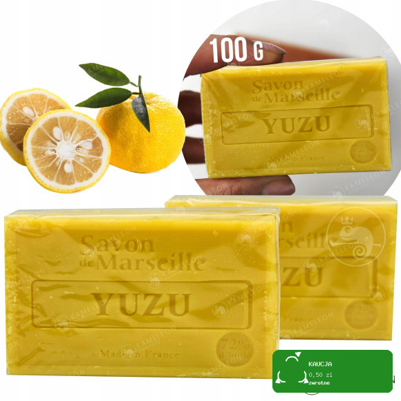 MYDŁO MARSYLSKIE YUZU 72% kostka 100g egzotyczne Le Chatelard 1802