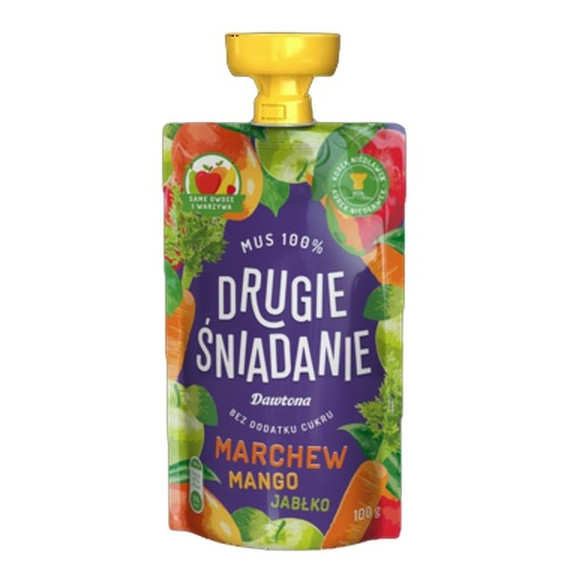 Dawtona MUS ZDROWE DRUGIE ŚNIADANIE bezcukru MARCHEW MANGO 100g