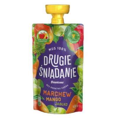 Dawtona MUS ZDROWE DRUGIE ŚNIADANIE bezcukru MARCHEW MANGO 100g