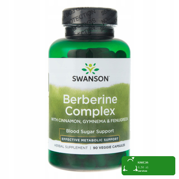Swanson BERBERINE COMPLEX BERBERYNA 90kaps wsparcie CUKIER CUKRZYCA WĄTROBA