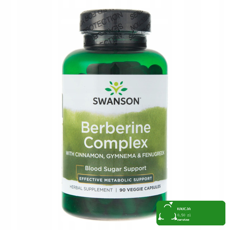 Swanson BERBERINE COMPLEX BERBERYNA 90kaps wsparcie CUKIER CUKRZYCA WĄTROBA