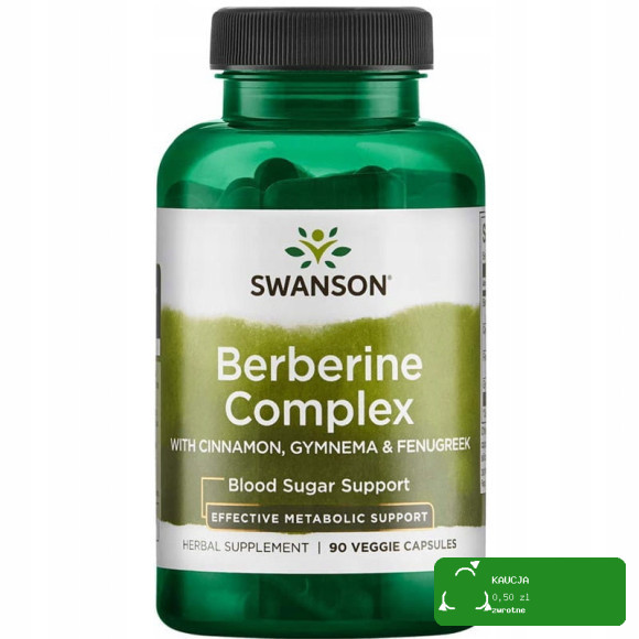 Swanson BERBERINE COMPLEX BERBERYNA 90kaps wsparcie CUKIER CUKRZYCA WĄTROBA