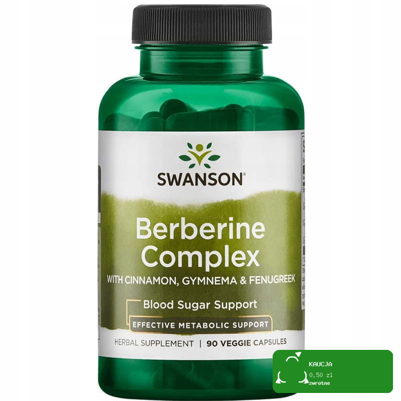 Swanson BERBERINE COMPLEX BERBERYNA 90kaps wsparcie CUKIER CUKRZYCA WĄTROBA