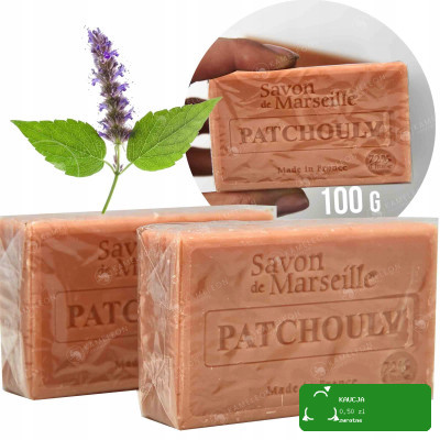 MYDŁO MARSYLSKIE PACZULI PACZULA 72% kostka 100g Le CHatelard 1802
