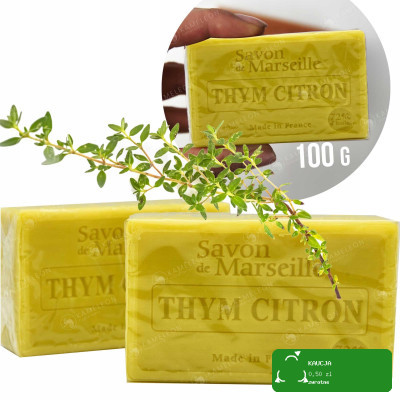 MYDŁO MARSYLSKIE MACIERZANKA CYTRYNOWA 72% 100g Le Chatelard 1802