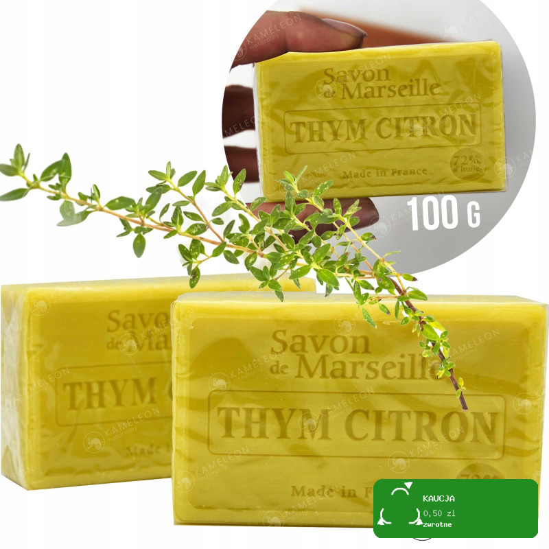 MYDŁO MARSYLSKIE MACIERZANKA CYTRYNOWA 72% 100g Le Chatelard 1802