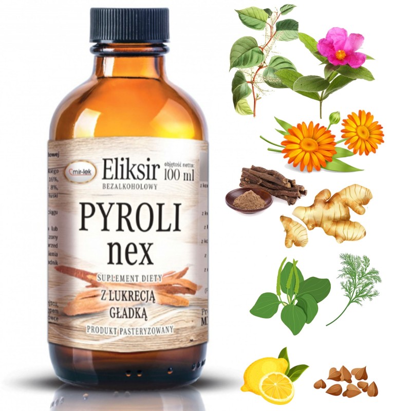 MIR-LEK eliksir PYROLINex wsparcie BŁONY ŚLUZOWE ŻOŁĄDEK