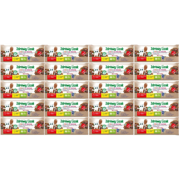 ZDROWY LIZAK KAKAOWY Bez Cukru CHOCCO WOW +Wit D3 K2 20sztuk STARPHARMA