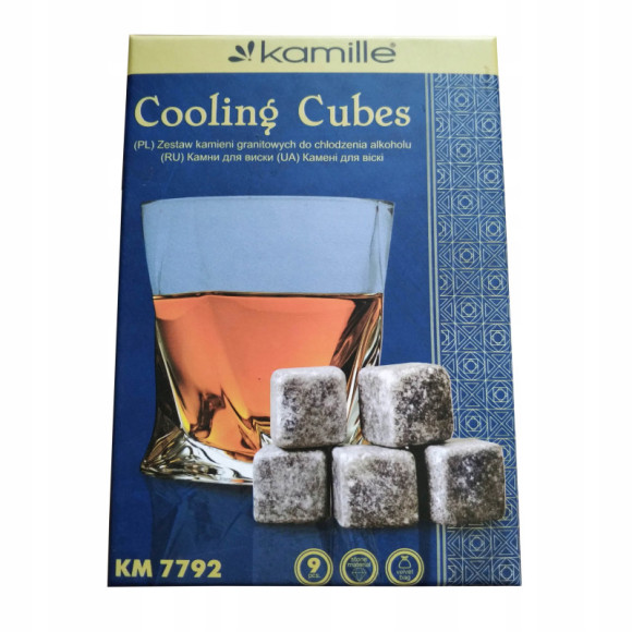 KAMIENIE LODOWE KOSTKI DO CHŁODZENIA NAPOJÓW Whisky Stones 9szt KAMILLE7792 KAMIENIE LODOWE KOSTKI DO CHŁODZENIA NAPOJÓW Whisky Stones 9szt KAMILLE7792