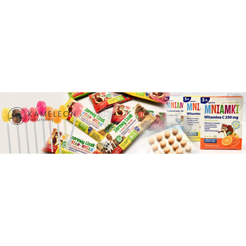 ZDROWY LIZAK MNIAM MNIAM MIX SMAKÓW 9szt BEZ CUKRU