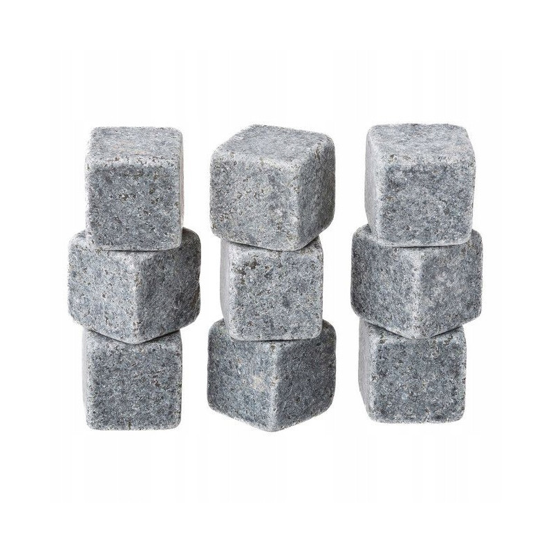 KAMIENIE LODOWE KOSTKI DO CHŁODZENIA NAPOJÓW Whisky Stones 9szt KAMILLE7792