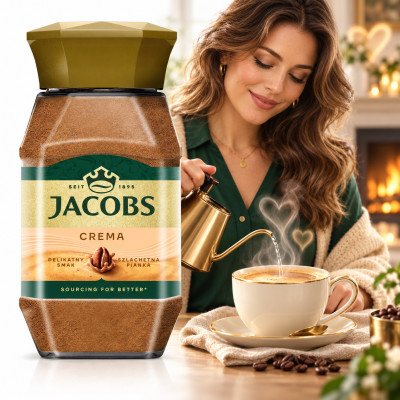JACOBS CRONAT GOLD !!! CREMA !!! 200g kawa rozpuszczalna słoik DUŻY 0,2KG