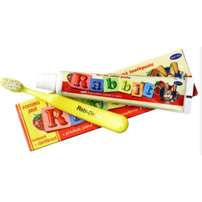 MATTES zestaw dwukolorowa PASTA DO ZĘBÓW DLA DZIECI 45g + SZCZOTECZKA