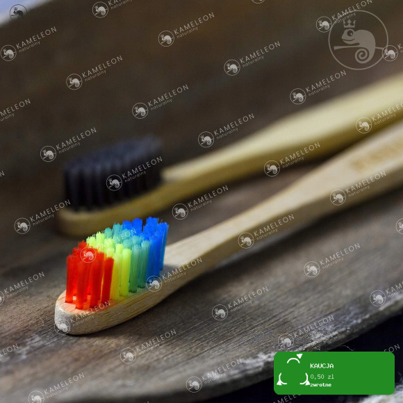 SZCZOTECZKA DO ZĘBÓW bambusowa DLA DZIECI RAINBOW