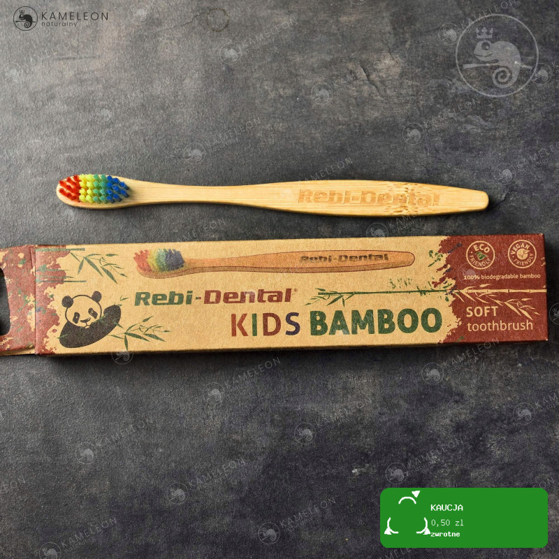 SZCZOTECZKA DO ZĘBÓW bambusowa DLA DZIECI RAINBOW
