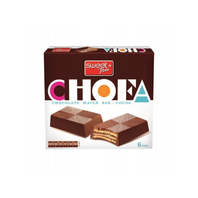 Sweet Plus CHOFA WAFEL z kremem KAKAOWYM w MLECZNEJ