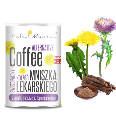 KAWA Z MNISZKA lekarskiego + ŁOPIAN + LUKRECJA 150g POLSKI MNISZEK