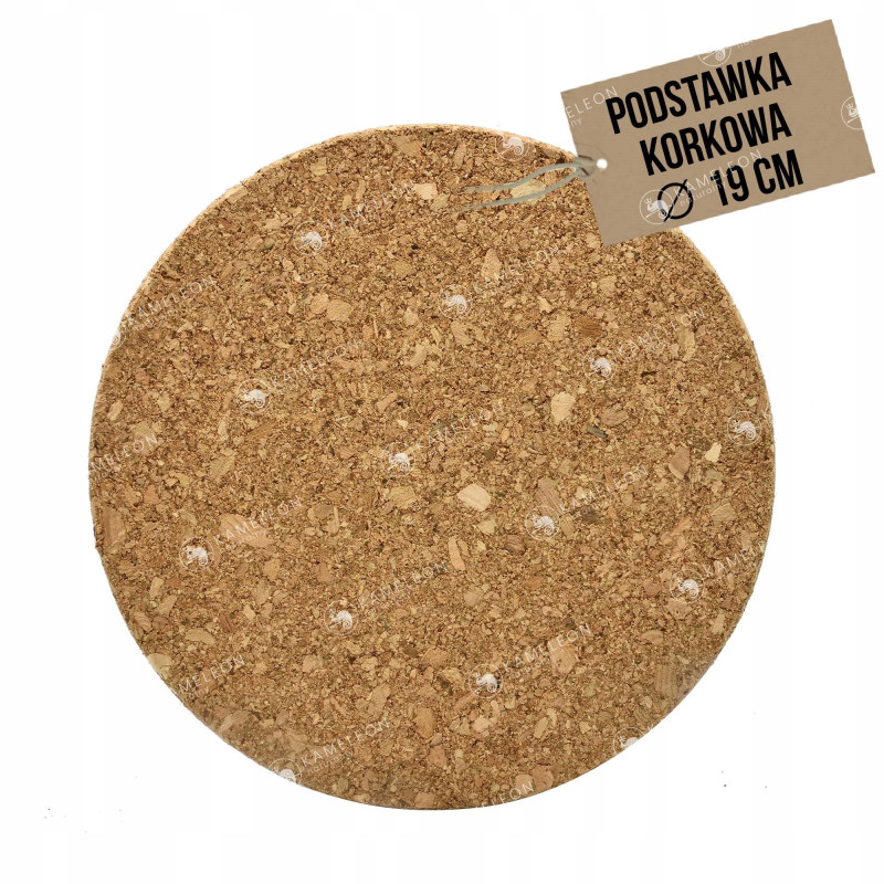 OKRĄGŁA PODSTAWKA Z KORKA korkowa fi 19cm 1 sztuka