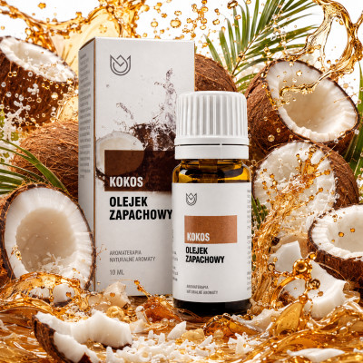 OLEJEK ZAPACHOWY ETERYCZNY KOKOS KOKOSOWY 10ml do kominków aromaterapii