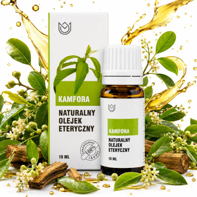 Naturalny OLEJEK ETERYCZNY KAMFORA 10ml Naturalne Aromaty DRODI ODDECHOWE