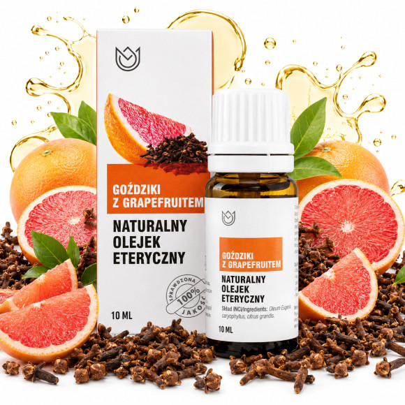 Naturalny OLEJEK ETERYCZNY GOŹDZIKI Z GRAPEFRUITEM GOŹDZIK GRAPEFRUIT 12m