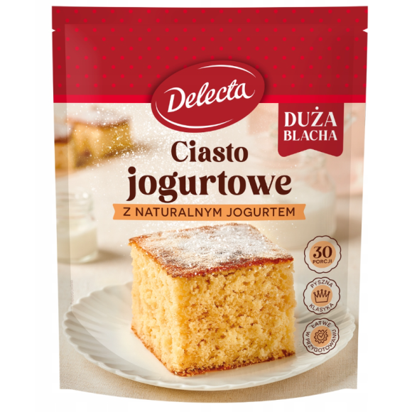 Delecta CIASTO JOGURTOWE DUŻA BLACHA mieszanka do wypieku