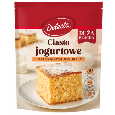 Delecta CIASTO JOGURTOWE DUŻA BLACHA mieszanka do wypieku