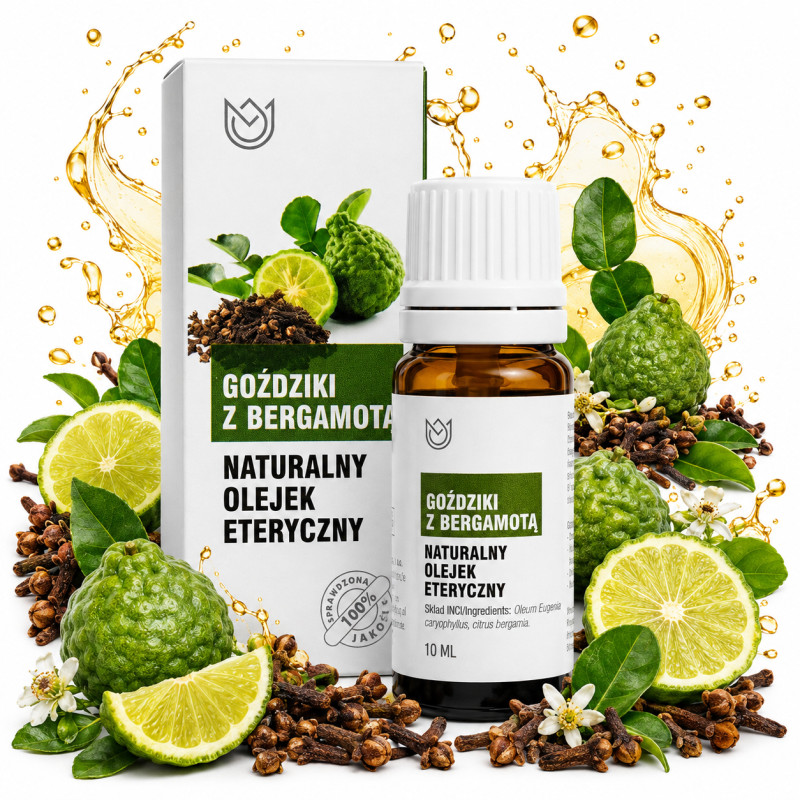 Naturalny OLEJEK ETERYCZNY GOŹDZIKI BERGAMOTA 10ml Naturalne Aromaty
