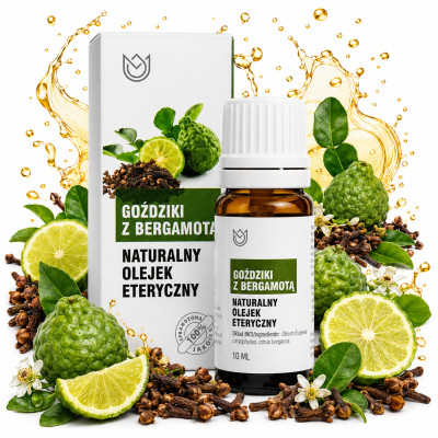 Naturalny OLEJEK ETERYCZNY GOŹDZIKI BERGAMOTA 10ml Naturalne Aromaty