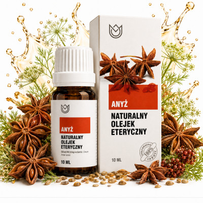 Naturalny OLEJEK ETERYCZNY ANYŻ anyżowy 12ml