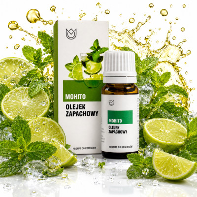 OLEJEK ZAPACHOWY eteryczny MOHITO 10ml orzeźwienie rześki DO KOMINKÓW