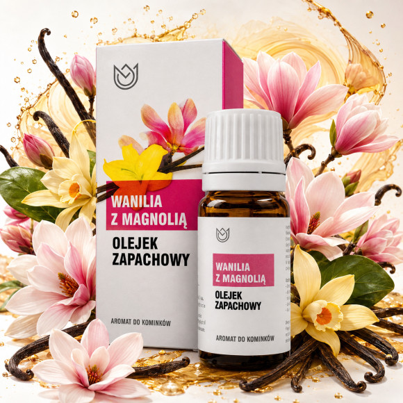 OLEJEK ZAPACHOWY eteryczny WANILIA MAGNOLIA waniliowo kwiatowy 10ml