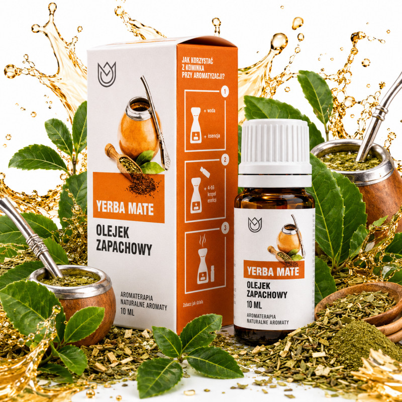 OLEJEK ZAPACHOWY eteryczny YERBA MATE 10ml ciekawy zapach do aromaterapii