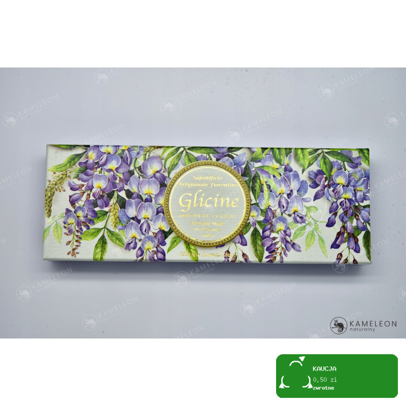 MYDŁO NA PREZENT tłoczone GLICYNIA WISTERIA 3x100G