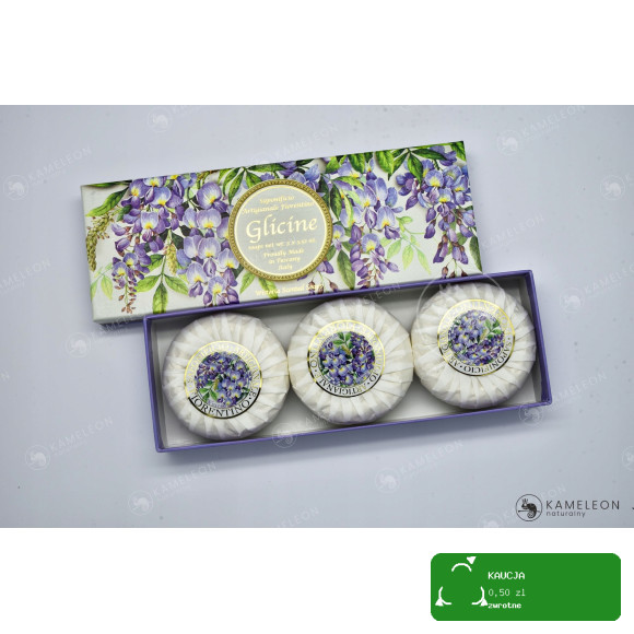 MYDŁO NA PREZENT tłoczone GLICYNIA WISTERIA 3x100G