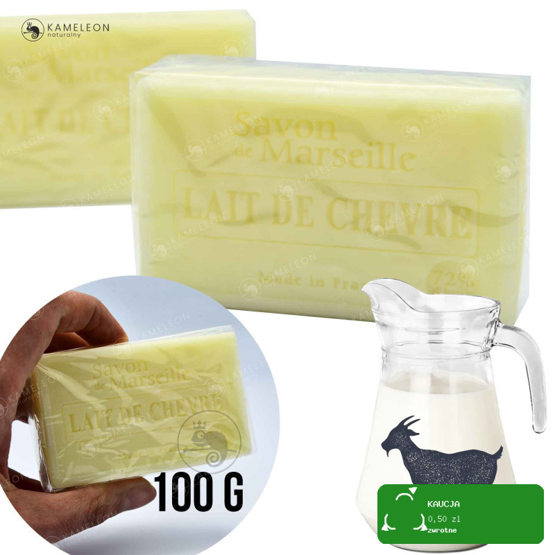 MYDŁO MARSYLSKIE KOZIE MLEKO 72% kostka 100g Le Chatelard 1802 delikatne