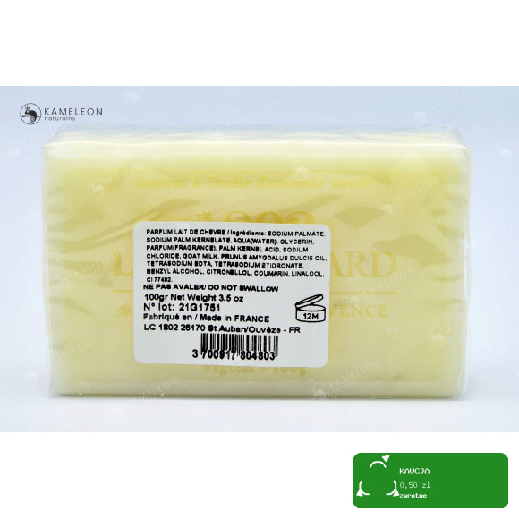 MYDŁO MARSYLSKIE KOZIE MLEKO 72% kostka 100g Le Chatelard 1802 delikatne