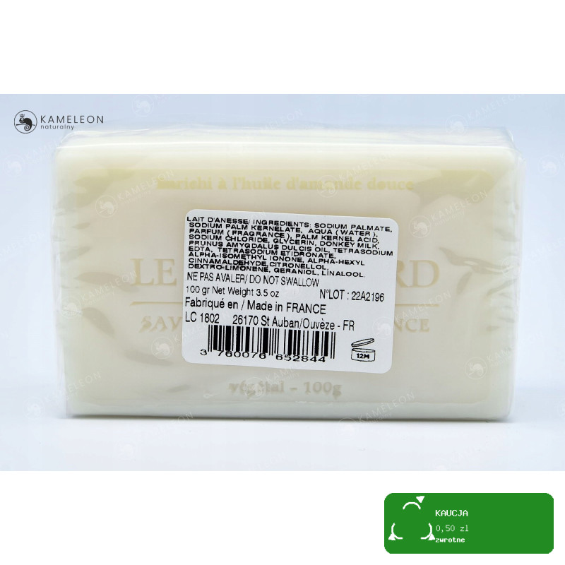 MYDŁO MARSYLSKIE 1802 OŚLE MLEKO 72% kostka 100g Le Chatelard