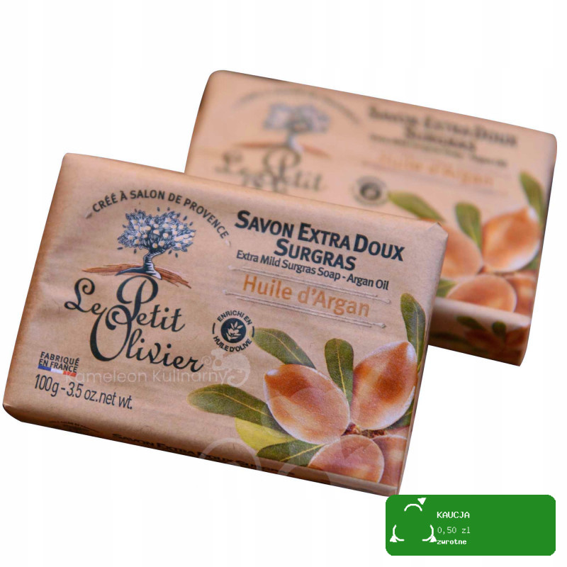 LE PETIT OLIVIER Mydło francuskie EXTRA DELIKATNE ARGAN OLEJ ARGANOWY 100g